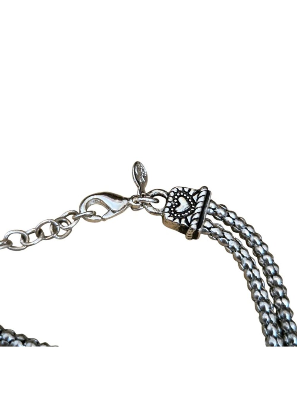 Premier Designs Silver Tone 8-9" Adjustable Bracelet Heart, Crown & Ring Charms - Picture 3 of 3
